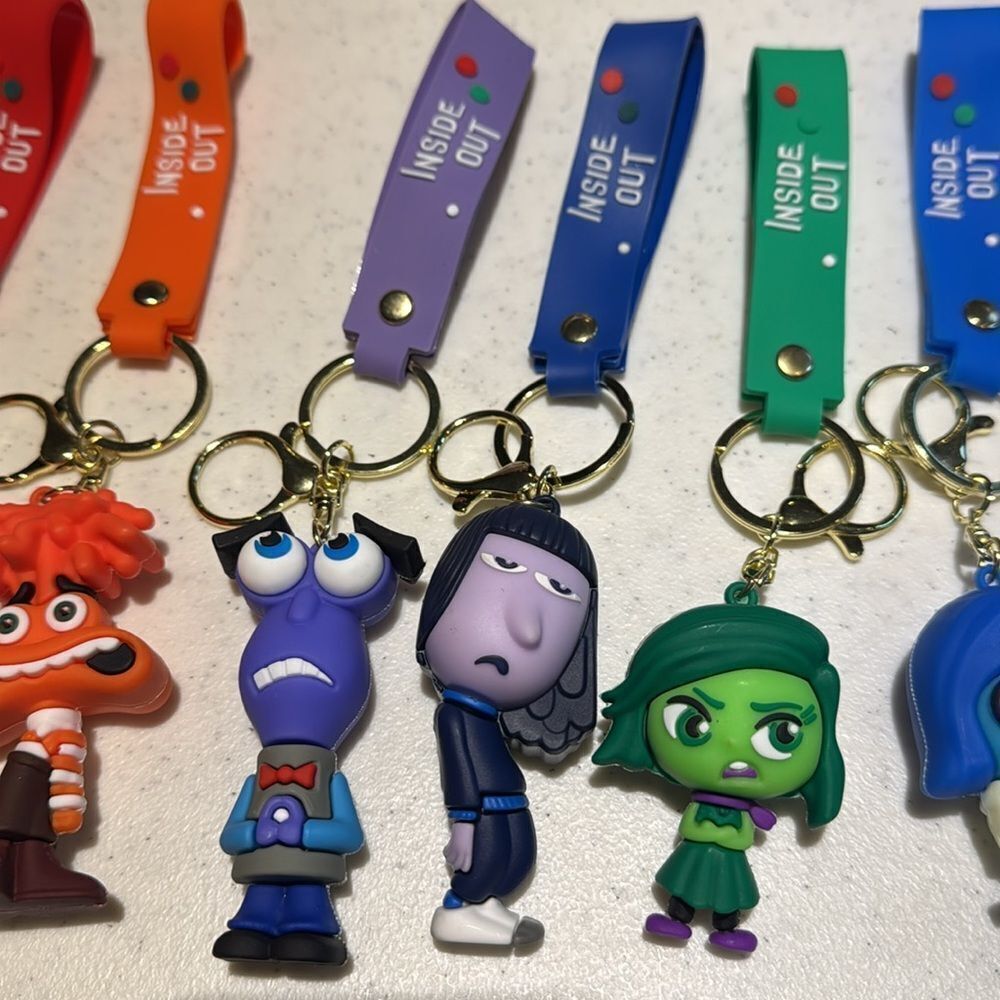 Set of 9 Piece Inside Out 2 Key Charm Set - Picture 3 of 5